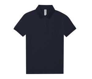 B&C BCW461 - Short-sleeved high density fine piqué polo shirt Azul marino