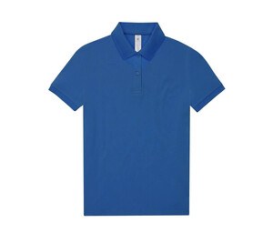 B&C BCW461 - Short-sleeved high density fine piqué polo shirt Azul royal