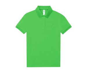B&C BCW461 - Short-sleeved high density fine piqué polo shirt Verde manzana