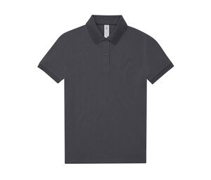 B&C BCW461 - Short-sleeved high density fine piqué polo shirt Gris oscuro
