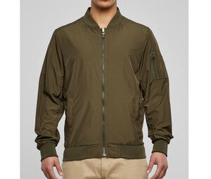Build Your Brand BY045 - Chaqueta bomber para hombres BY045 Dark Olive