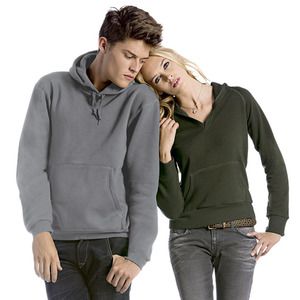 B&C BC510 - Sudadera con capucha de algodón con bolsillo de canguro para hombre