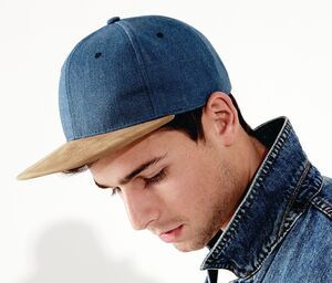 Beechfield BF668 - Gorra visera Suede Peak Snapback