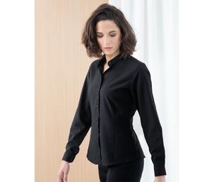 Henbury HY593 - Camisa de mujer con cuello mandarín HY593